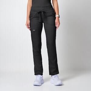 Cherokee Workwear Mid Rise Drawstring Tapered Leg Cargo Pant